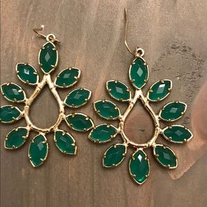 Kendra Scott Nyla Earrings Green Onyx RARE!